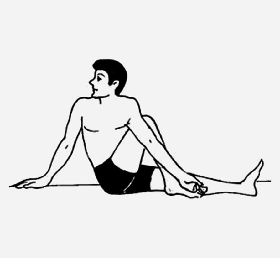 Vakrasana (the half spinal twist posture)